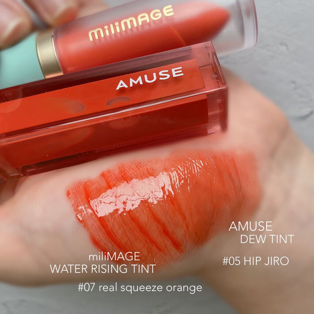 ウォーターライジングティント/MILIMAGE/リップティントを使ったクチコミ（2枚目）