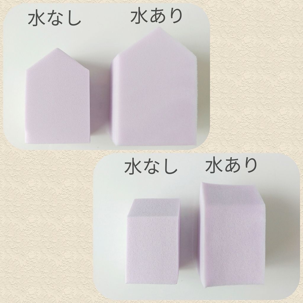 メイクアップスポンジ(バリューパック ウェッジ型 30個)/DAISO/パフ・スポンジを使ったクチコミ(2枚目)