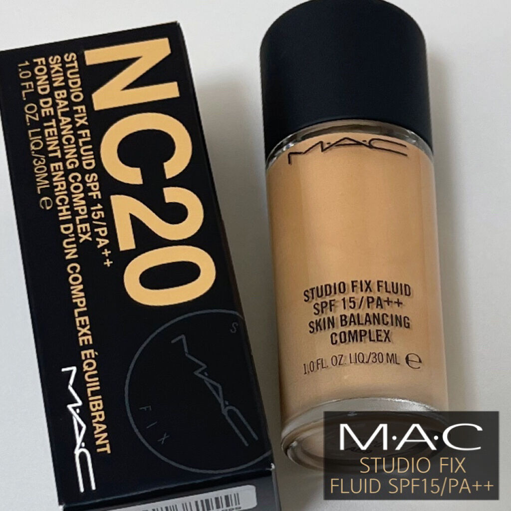 スタジオフィックス フルイッド SPF 15 NC20/M・A・C/リキッドファンデーションを使ったクチコミ（1枚目）