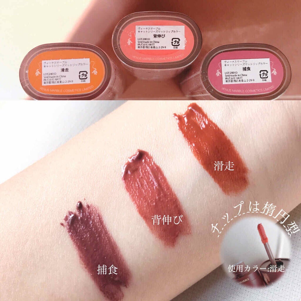 キャットシリーズマットリップカラー/Venus Marble/口紅を使ったクチコミ(3枚目)