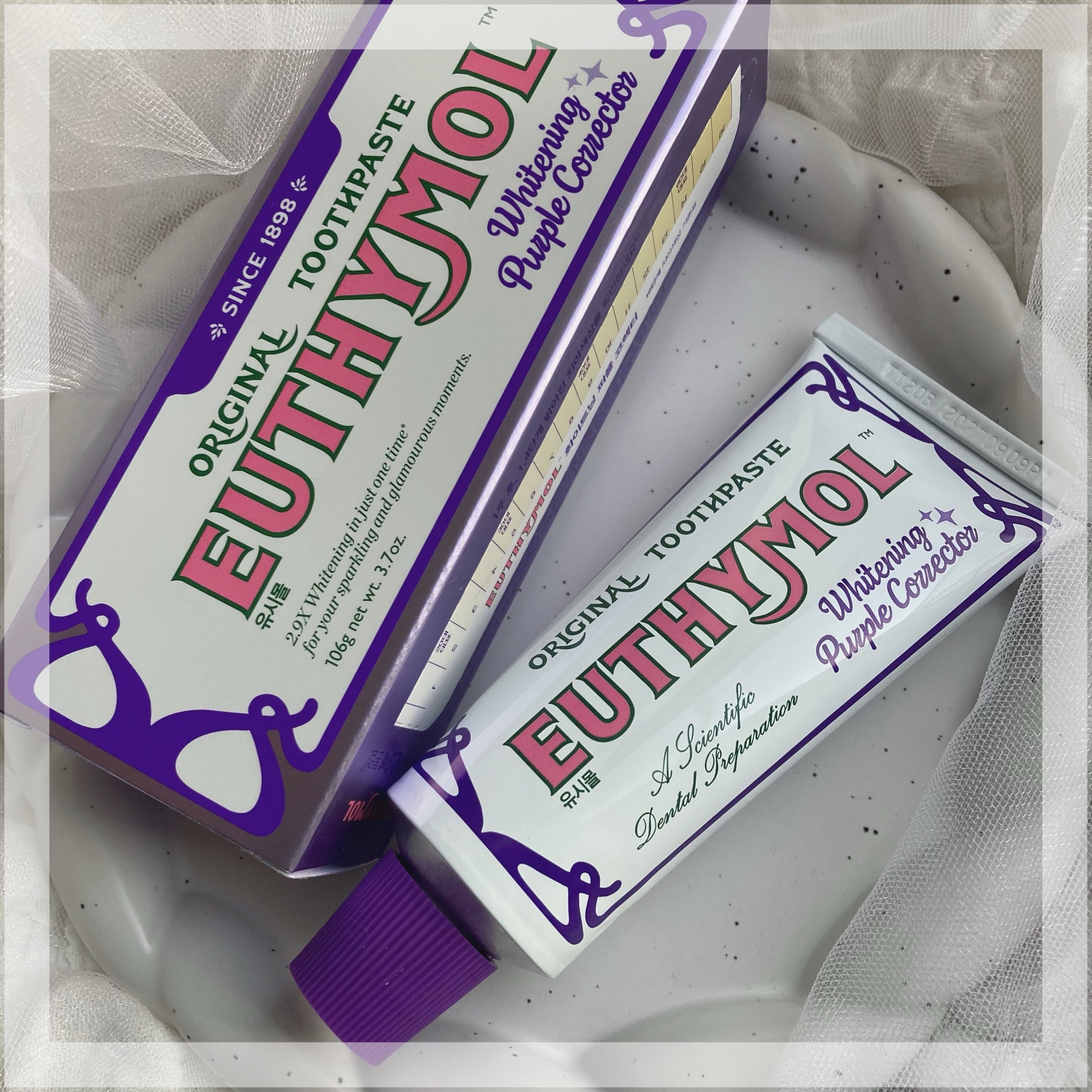 ホワイトパープル歯みがき ピーチフローラルミントの香り/EUTHYMOL/歯磨き粉を使ったクチコミ（1枚目）