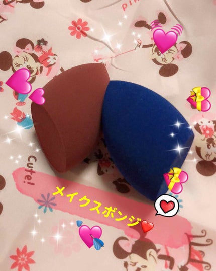 まぁり on LIPS 「100均で購入したメイクスポンジ❤️水で濡らす前はちょっと固め..」(1枚目)