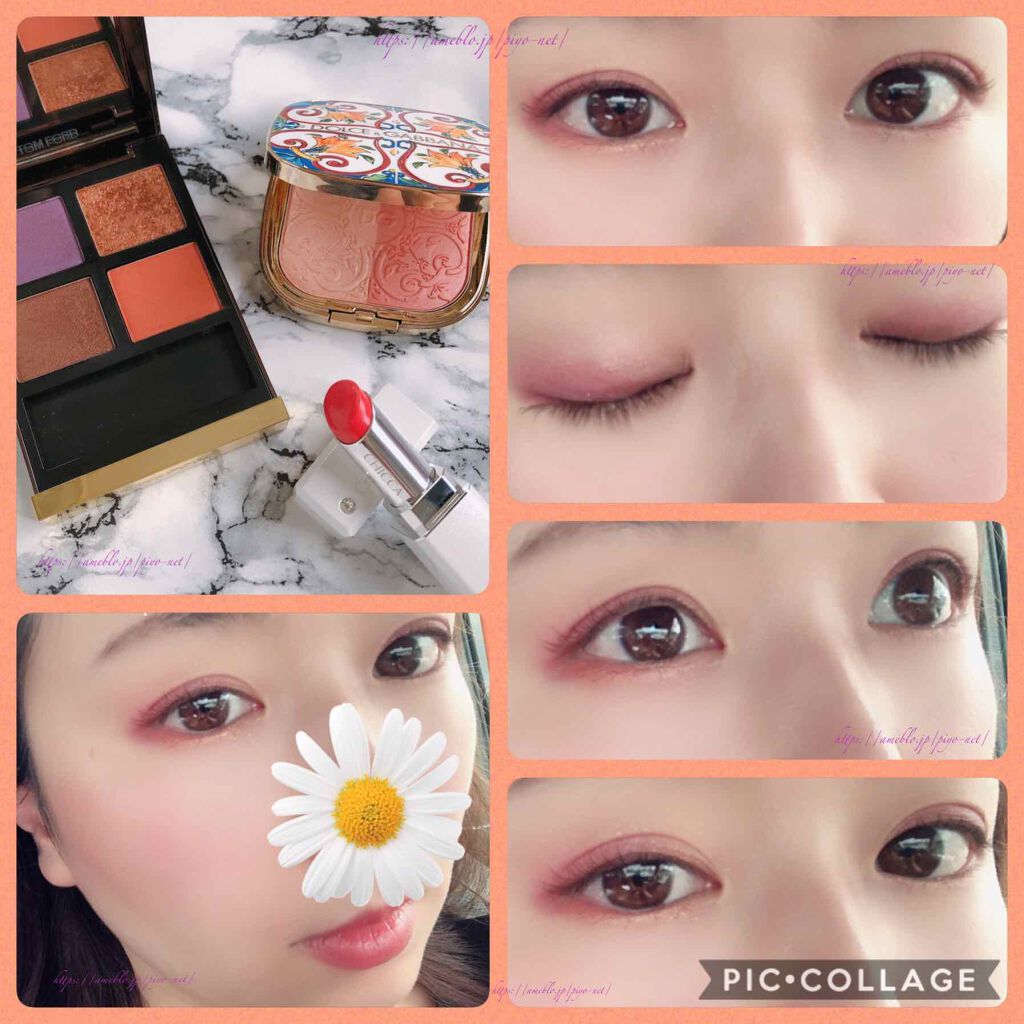 ソーラーグロウ イルミネーティングパウダー デュオ Peach Blossom/DOLCE&GABBANA BEAUTY/ハイライトを使ったクチコミ（2枚目）