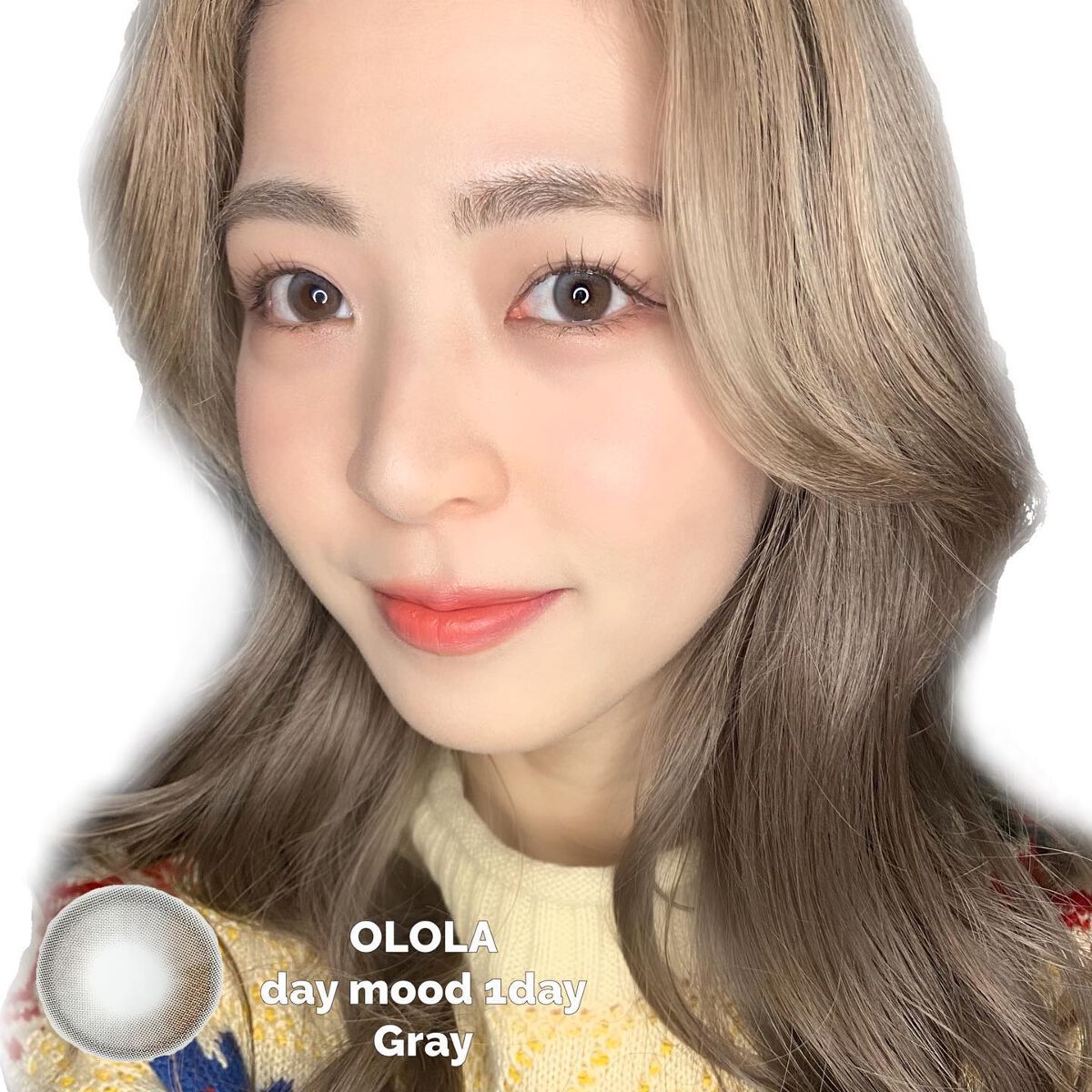 デームードワンデー(DAYMOOD 1day) 02 グレー/OLOLA/ワンデー（１DAY）カラコンを使ったクチコミ（1枚目）