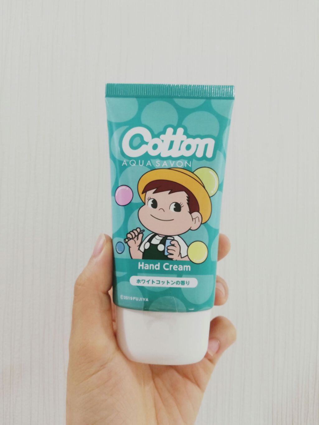 アクアシャボン×不二家 ホワイトコットンの香り ハンドクリーム/アクアシャボン/ハンドクリームを使ったクチコミ(1枚目)