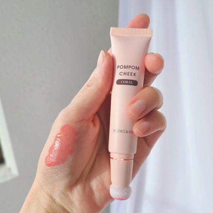 キラキラポムポムチーク/Kirei&co./リキッドチークを使ったクチコミ(6枚目)