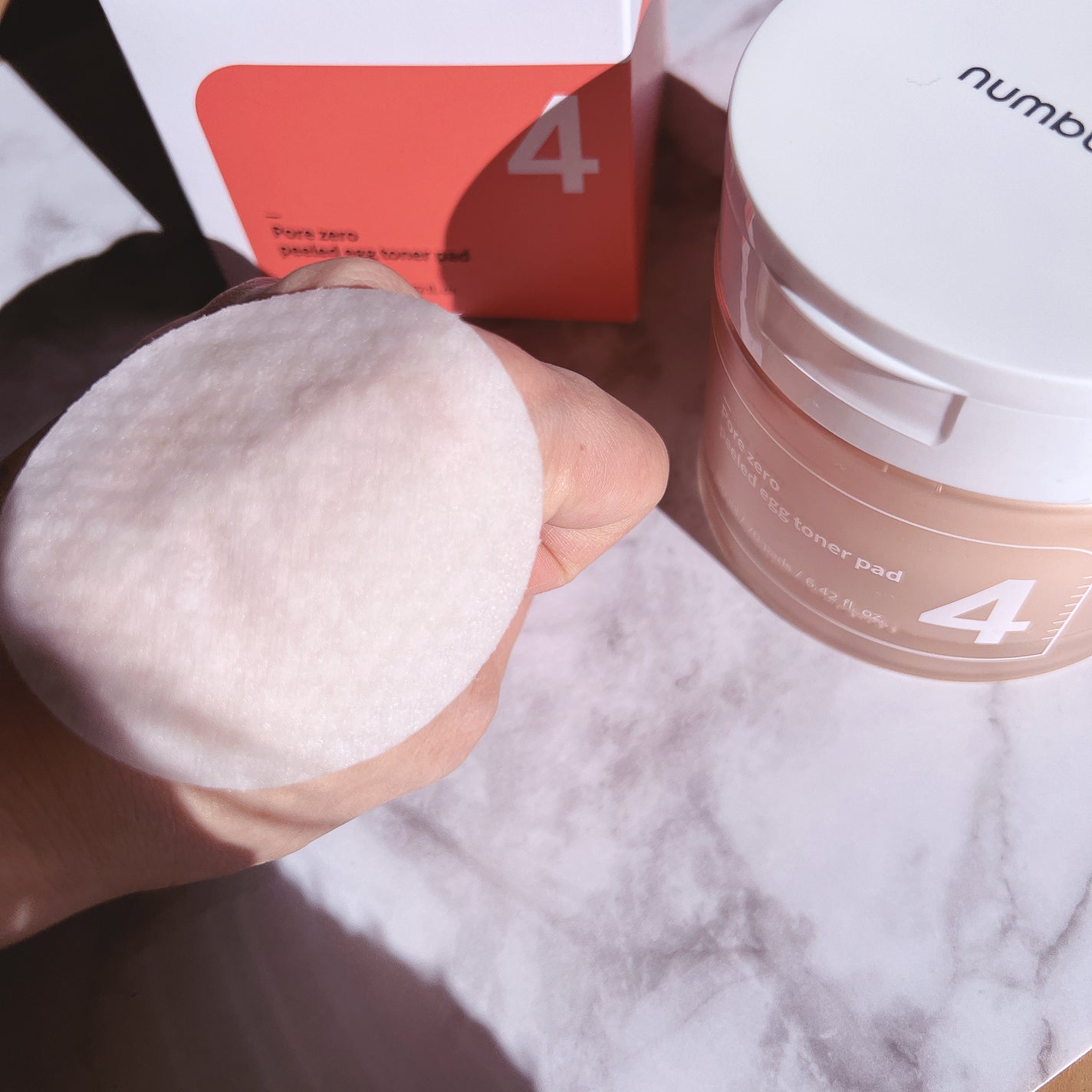 4番 毛穴ゼロたまご肌トナーパッド/numbuzin/トナーパッドを使ったクチコミ(2枚目)