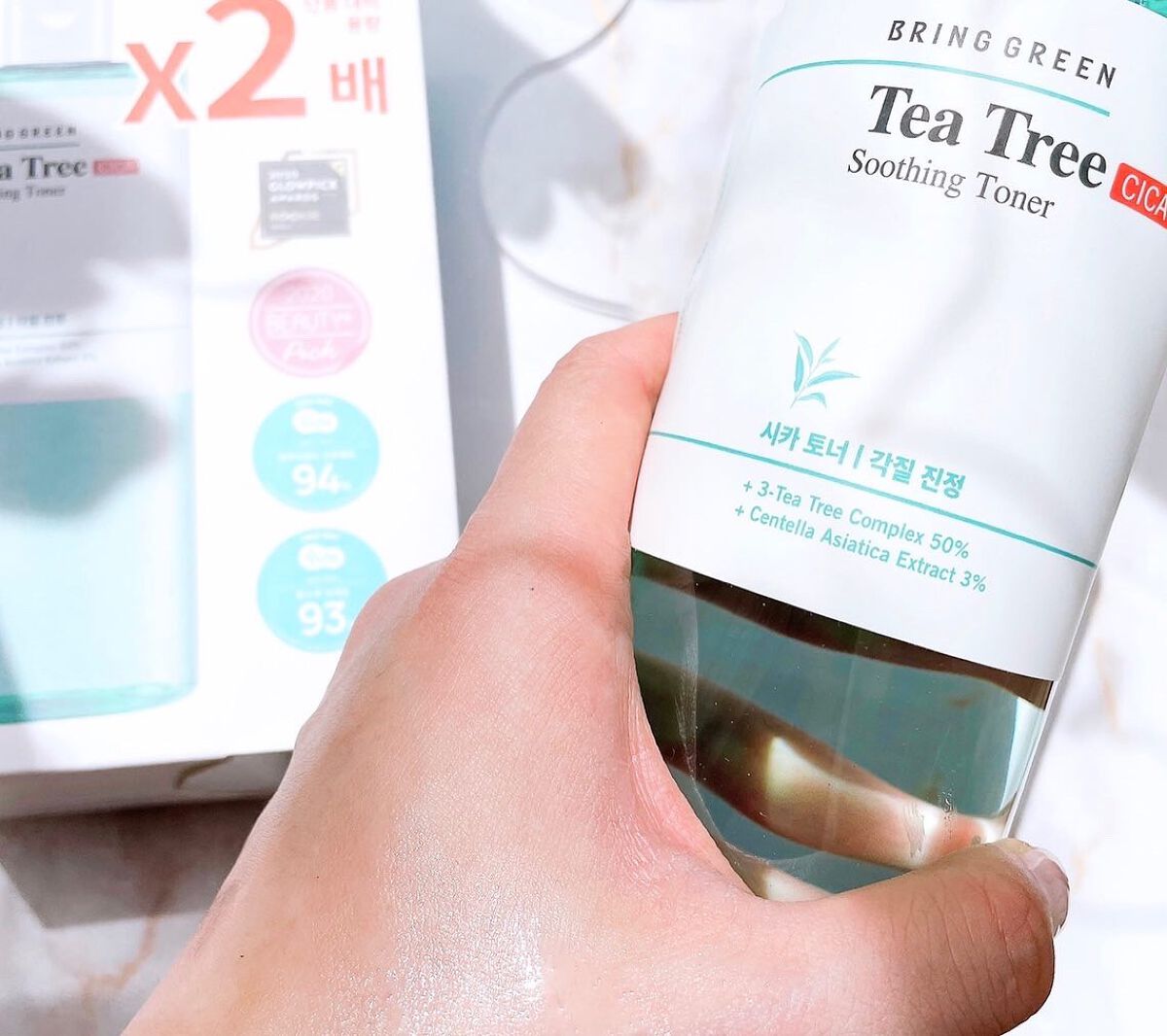 ティーツリーシカスージングトナー/BRING GREEN/化粧水を使ったクチコミ（3枚目）