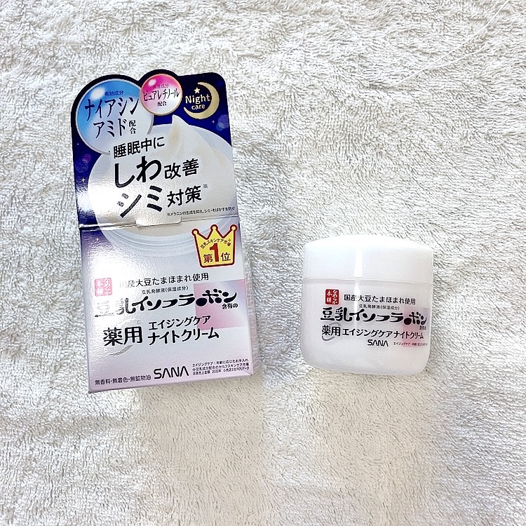 リンクルナイトクリーム/なめらか本舗/フェイスクリームを使ったクチコミ（2枚目）