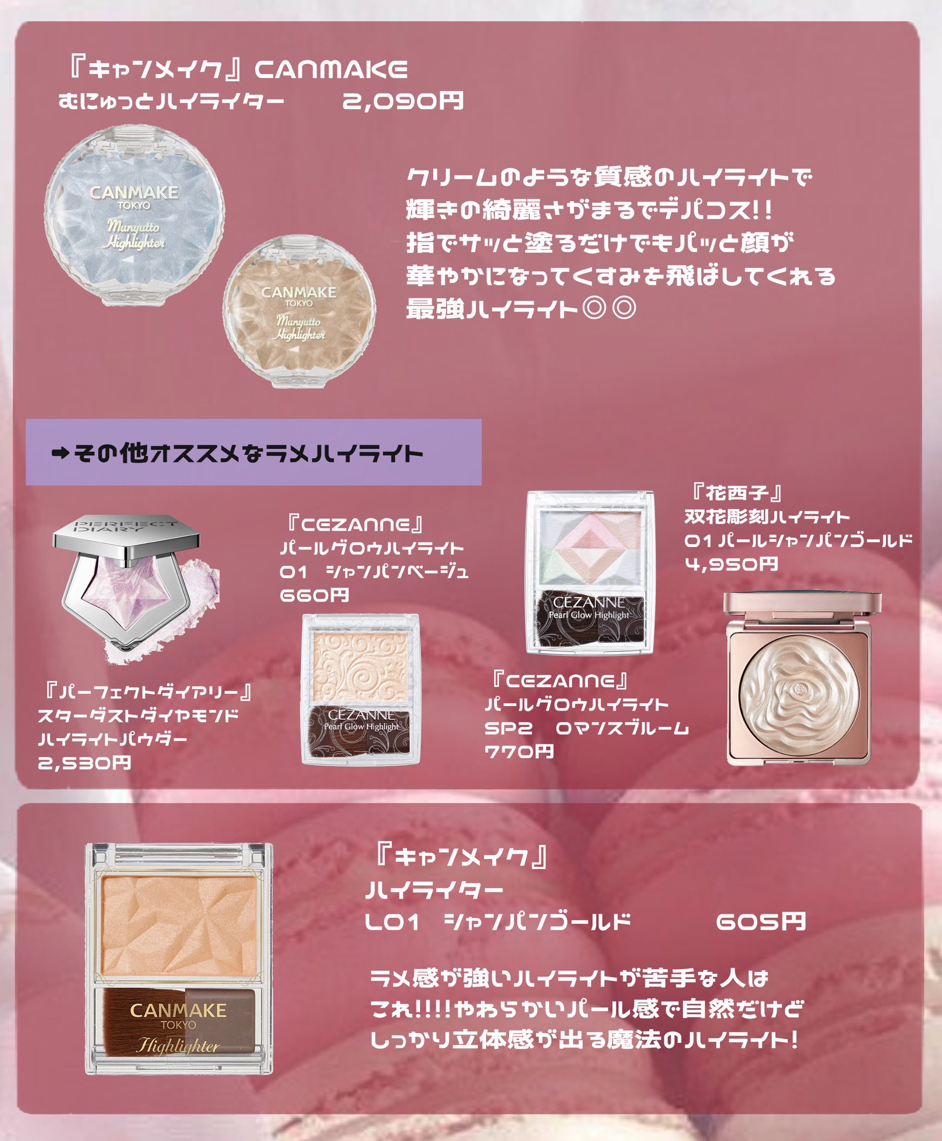 シェーディングパウダー｜キャンメイク他、4商品を使った口コミ