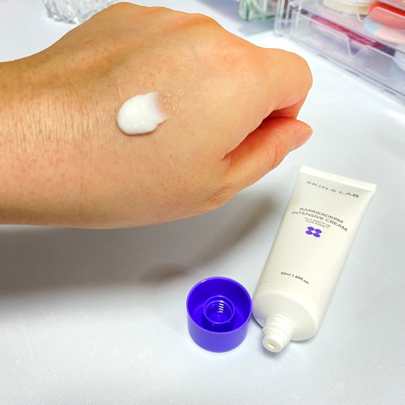 バリアダームモイストクリーム/SKIN&LAB/フェイスクリームを使ったクチコミ(2枚目)