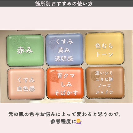 マルチフィックスコンシーラー&カラーコレクター/SHEGLAM/パレットコンシーラーを使ったクチコミ(4枚目)