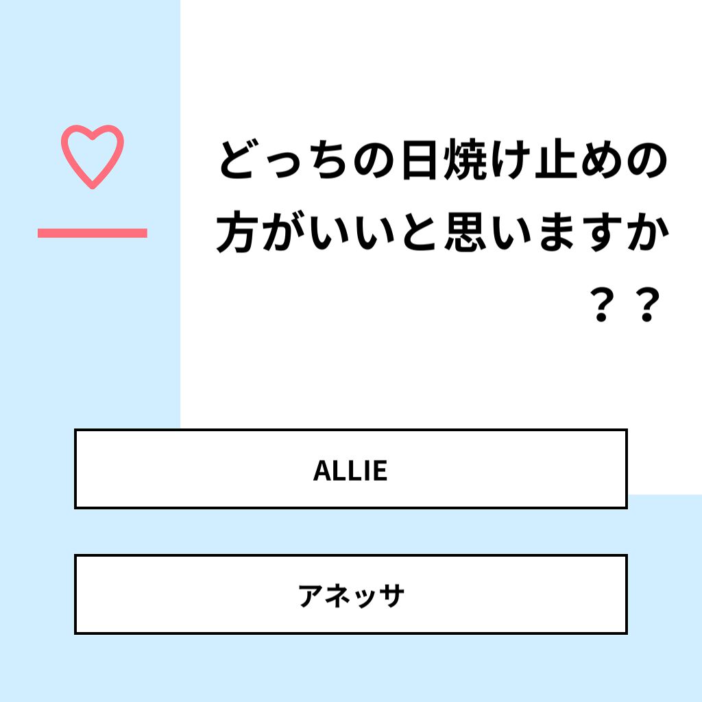 ななこ on LIPS 「【質問】どっちの日焼け止めの方がいいと思いますか??【回答】・..」(1枚目)