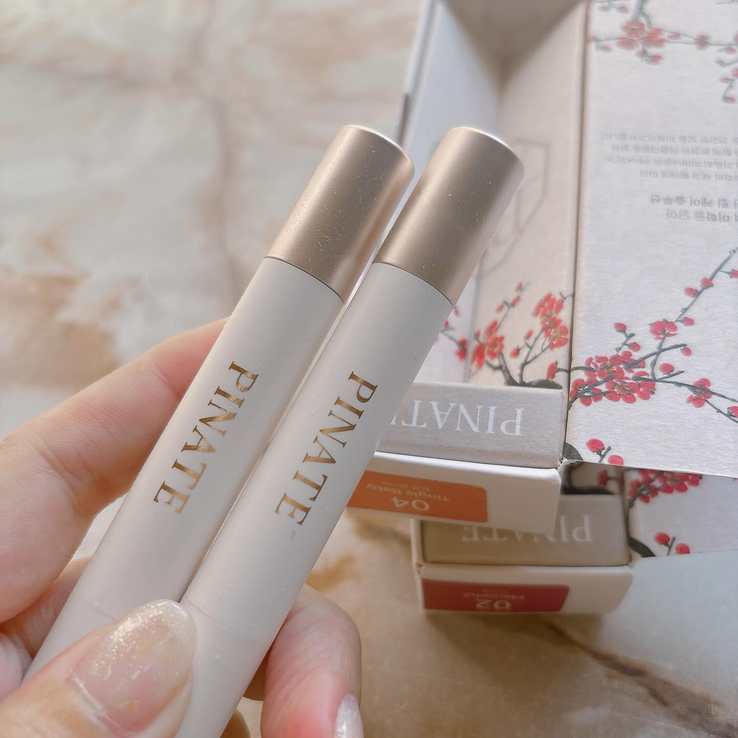 ベアグローペプチドメルティングバーム/PINATE/口紅を使ったクチコミ（2枚目）