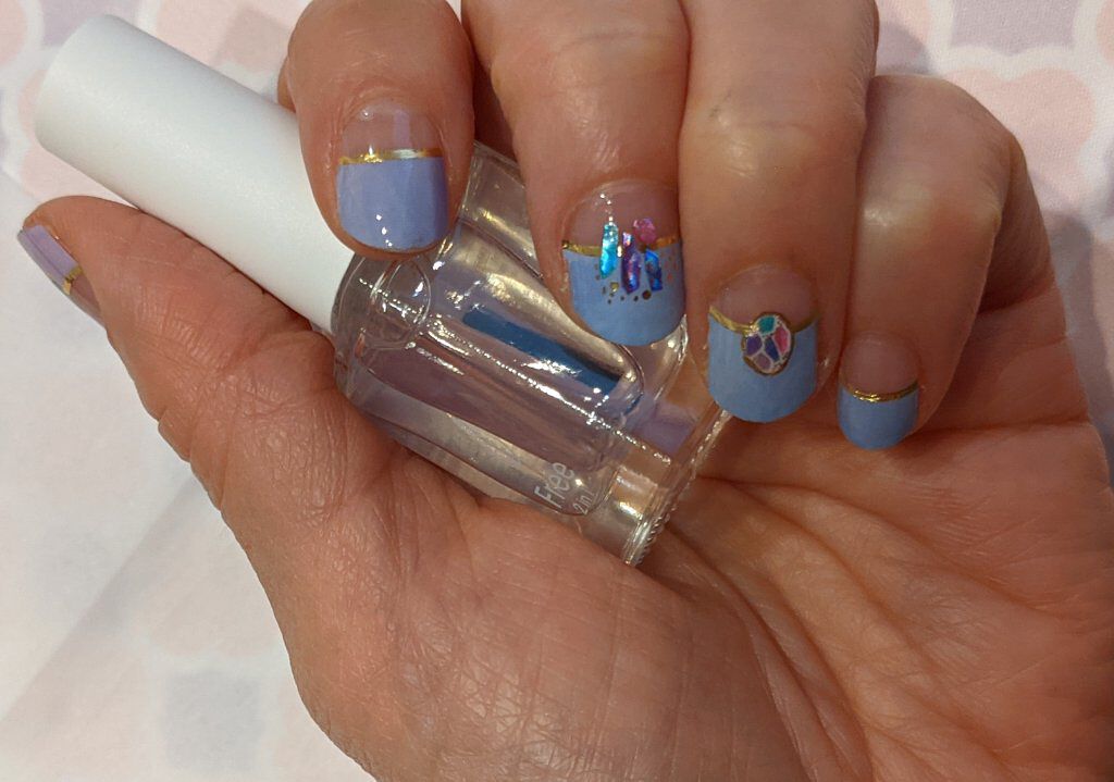 貼るジェルネイル/セリア/ネイルシールを使ったクチコミ（2枚目）