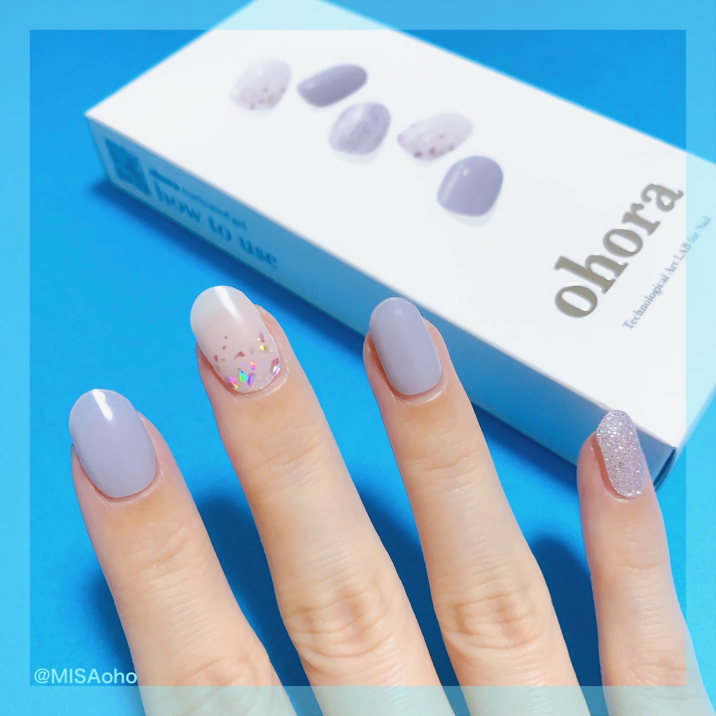 セミキュアジェルネイル(ハンド)/ohora/ネイルシールを使ったクチコミ(5枚目)