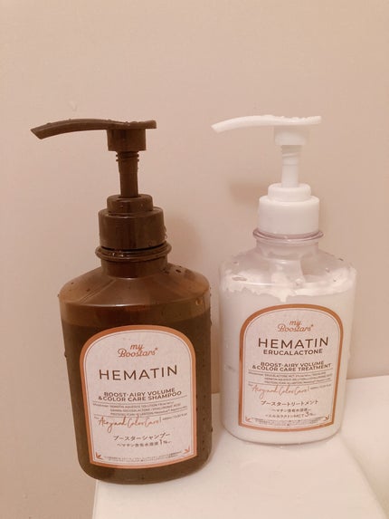 ヘマチン ブースター シャンプー /トリートメント ペアー&ムスクの香り/マイブースターズ/市販シャンプーを使ったクチコミ(1枚目)