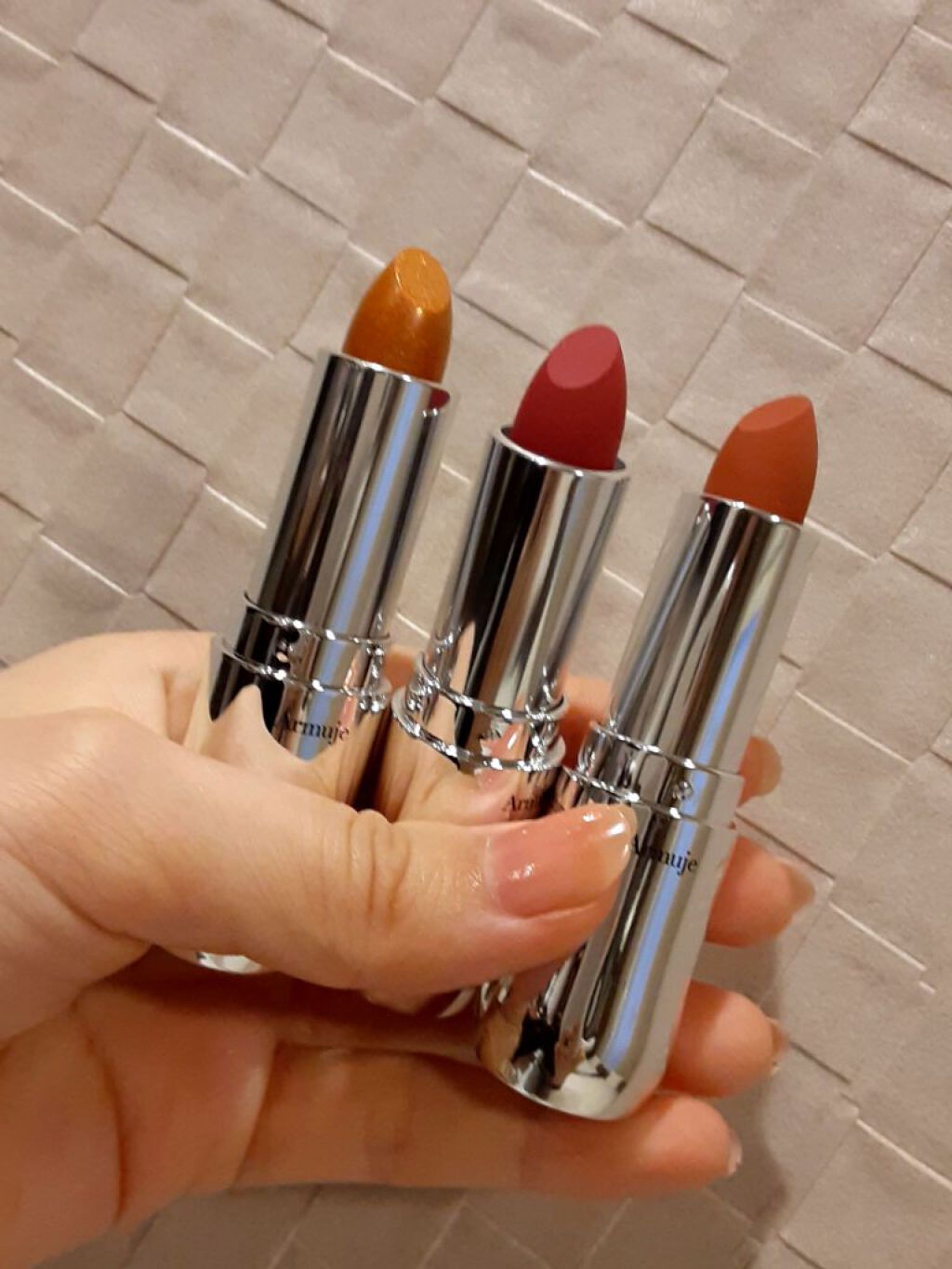 グリッタージュエルリップコレクション/Armuje/口紅を使ったクチコミ(4枚目)