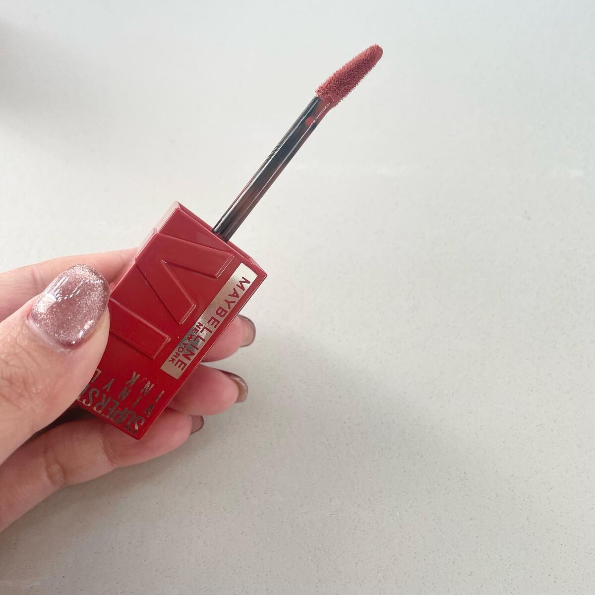 SPステイ ヴィニルインク 61 危険なマホガニーブラウン/MAYBELLINE NEW YORK/口紅を使ったクチコミ（2枚目）