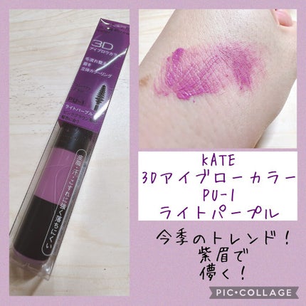 3Dアイブロウカラー PU-1/KATE/眉マスカラを使ったクチコミ(1枚目)