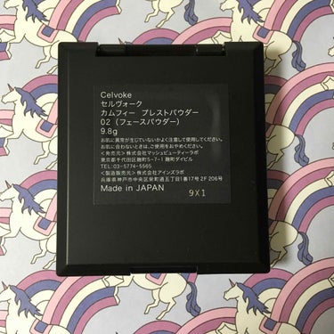 Celvoke カムフィー プレストパウダーのクチコミ「パウダーがなくなったので購入してみました^_^

明るい方の色の02番です。

付け方も書いて.....」（2枚目）