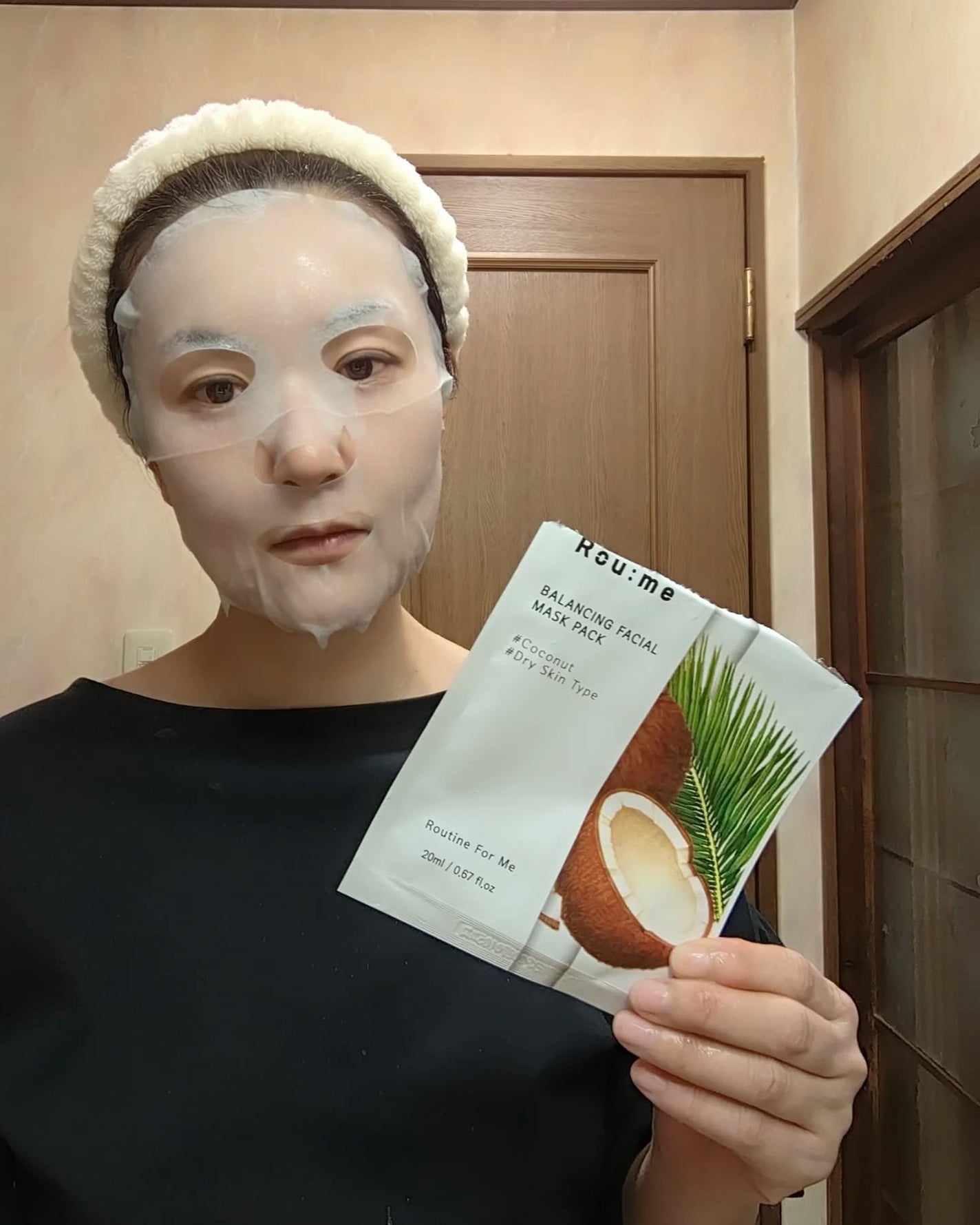 バランシングフェイシャルマスクパック(ココナッツ)/Roume/シートマスク・パックを使ったクチコミ(3枚目)