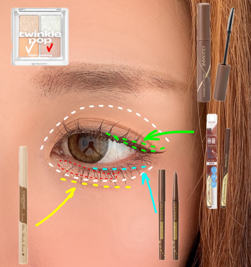 ジェルアイライナー/CEZANNE/ジェルアイライナーを使ったクチコミ（3枚目）
