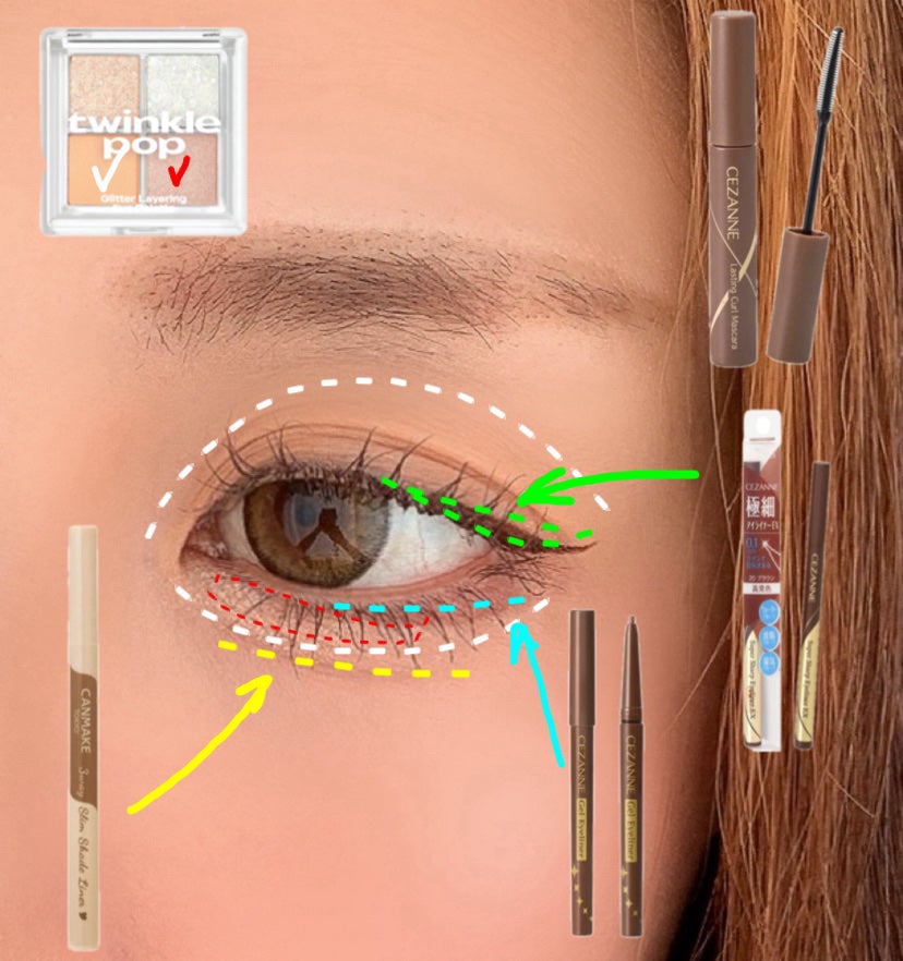 ジェルアイライナー/CEZANNE/ジェルアイライナーを使ったクチコミ(3枚目)