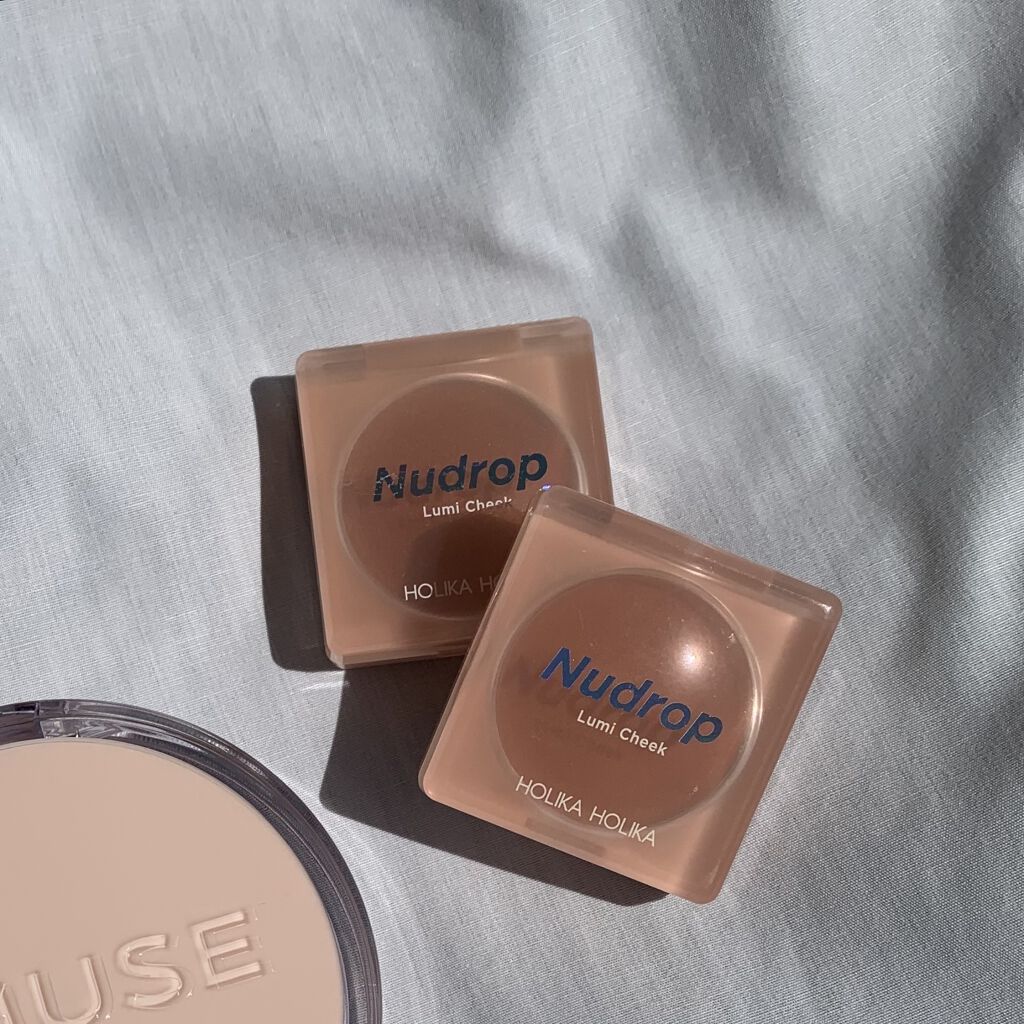 HOLIKA HOLIKA ヌードロップ ルミチークのクチコミ「今日はホリカホリカのヌードロップ ルミチークをレビューします👏


Qoo10のメガ割の時に購.....」（1枚目）