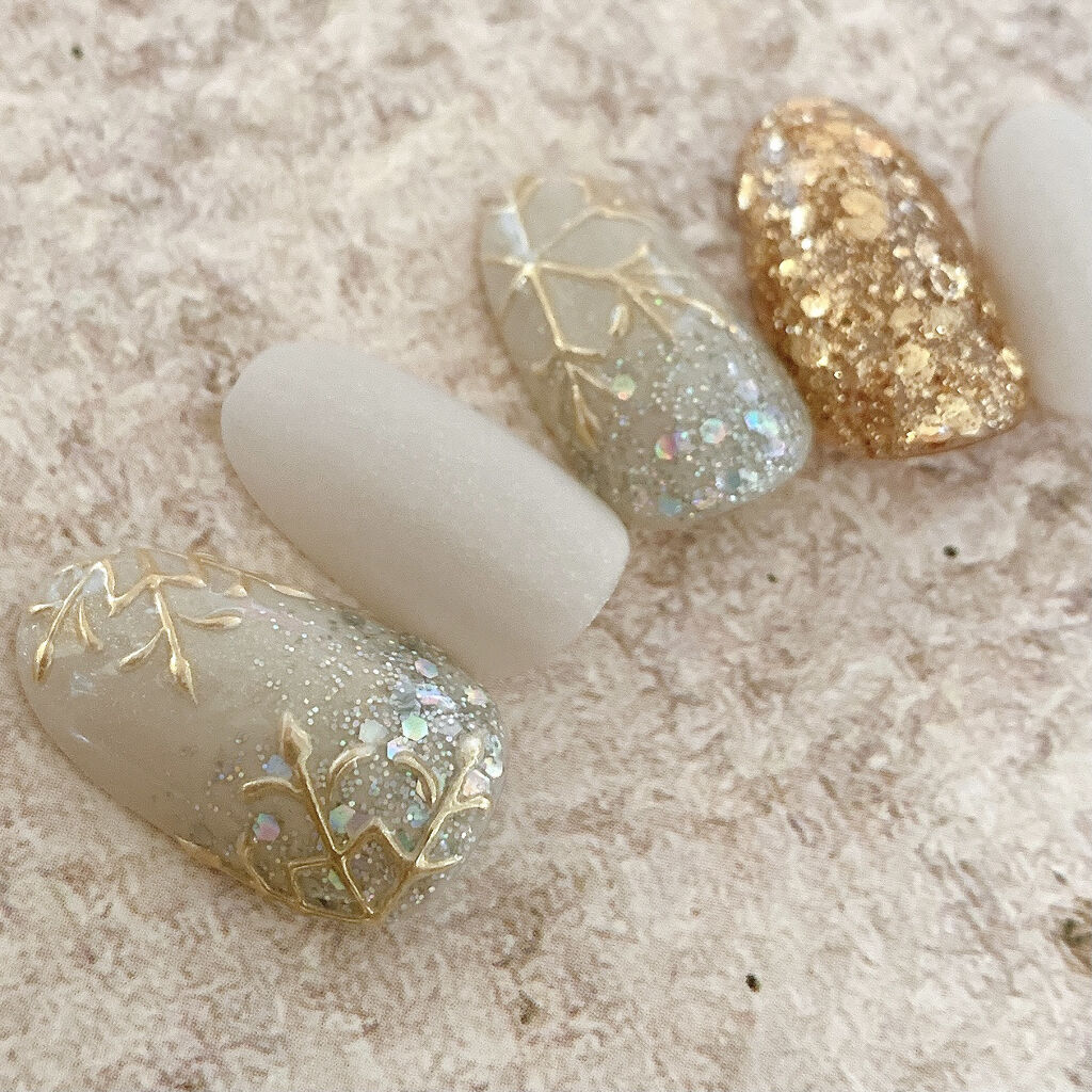 ミラーパウダー/プリジェル/ネイルシールを使ったクチコミ（2枚目）