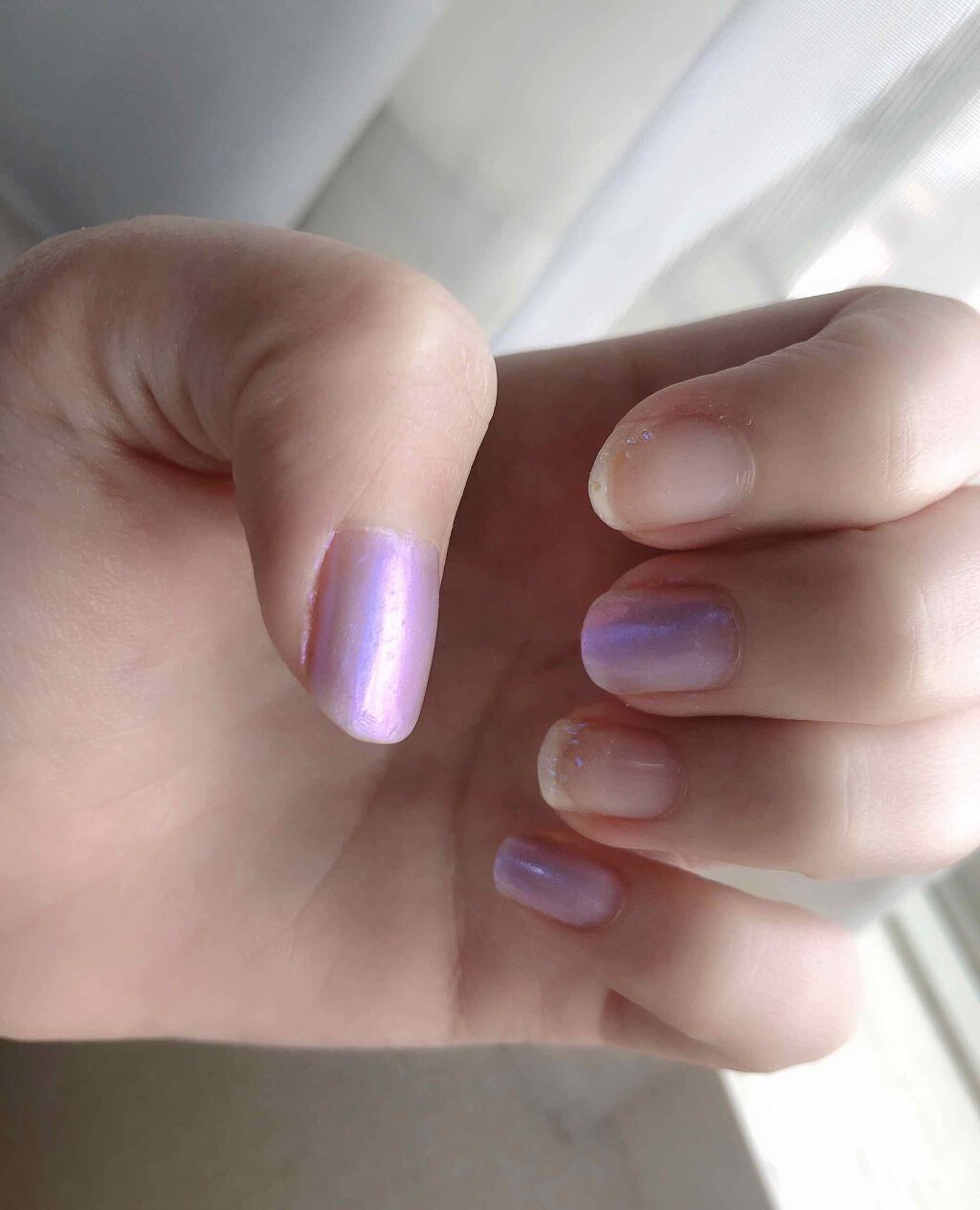 ネイルホリック リミテッドカラー Sea Shell/ネイルホリック/マニキュアを使ったクチコミ(2枚目)