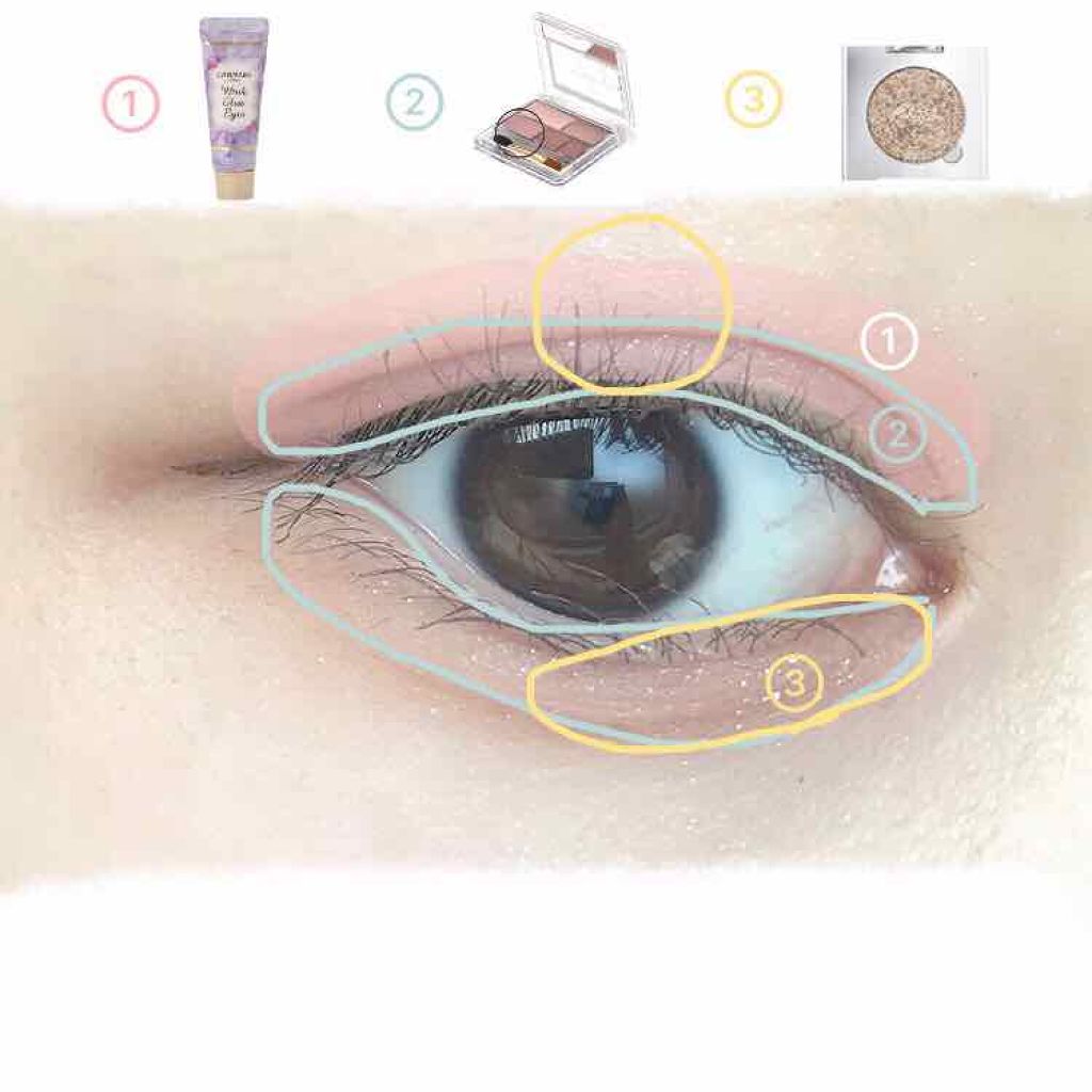 ウィンクグロウアイズ/キャンメイク/ジェル・クリームアイシャドウを使ったクチコミ（3枚目）