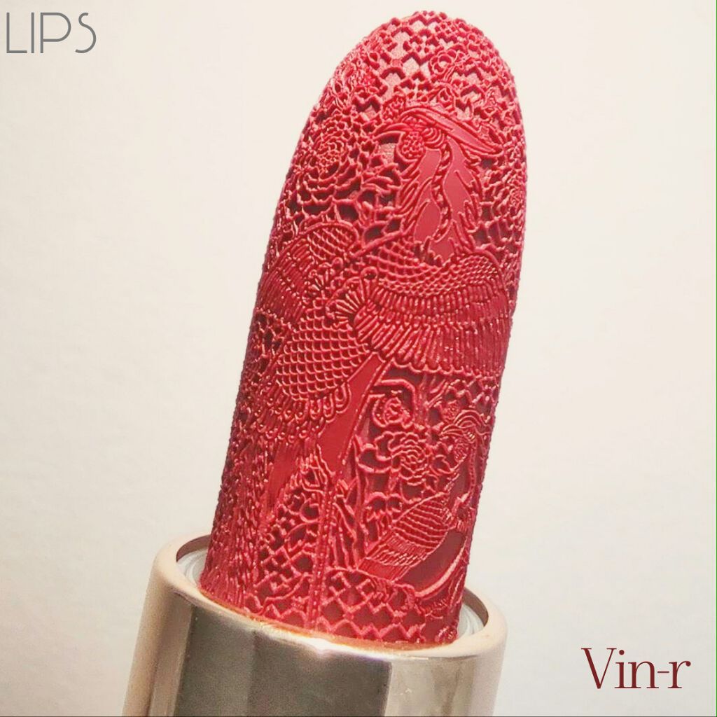 頤和園 コラボ 彫刻口紅/CATKIN/口紅を使ったクチコミ（2枚目）