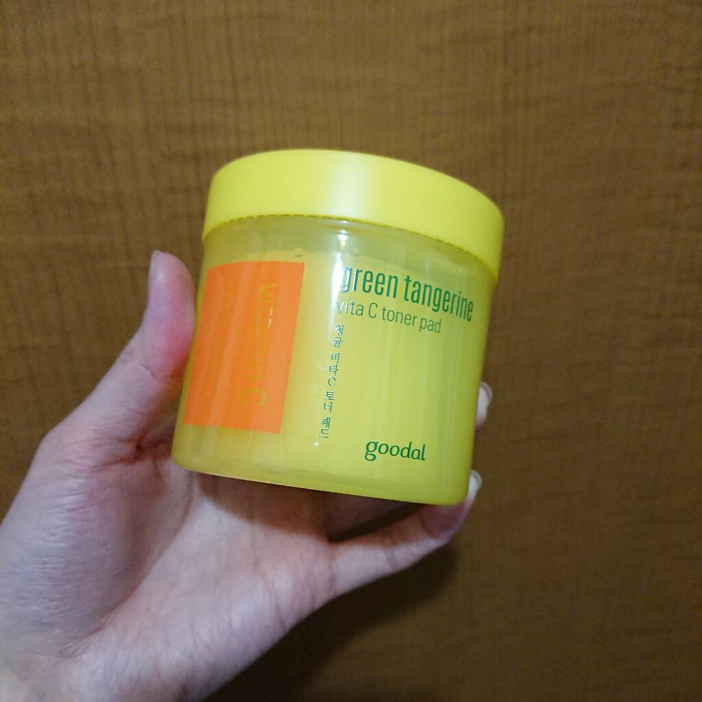 グリーンタンジェリン ビタCダークスポットケアパッド/goodal/トナーパッドを使ったクチコミ（1枚目）