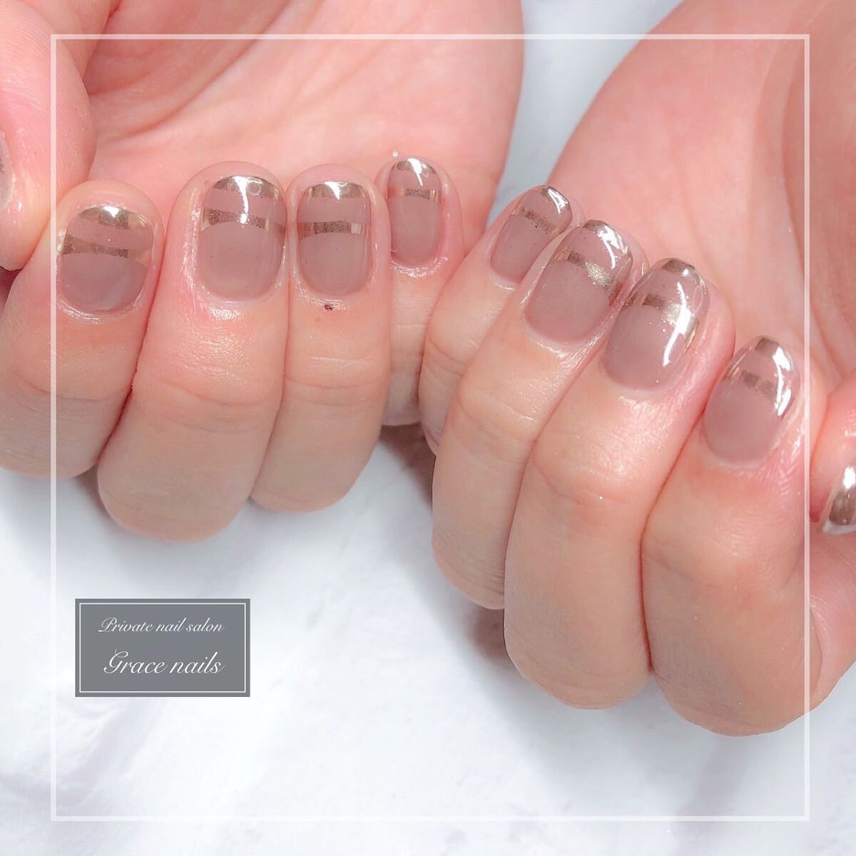 なぁな on LIPS 「⁑癒しネイルサロン💅へ…🤎爪が伸びてきても割れたりしないネイル..」(3枚目)