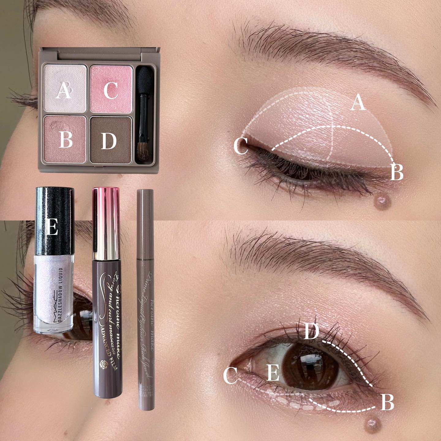 インザミラーアイパレット 05 ピンクスワン/Ririmew/アイシャドウパレットを使ったクチコミ（2枚目）