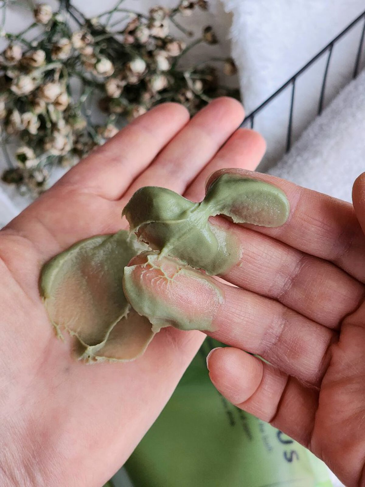 skinmarche WAOPLUS ハートリーフマグワートブースターマスク/ブレーンコスモス/洗い流すパック・マスクを使ったクチコミ（3枚目）