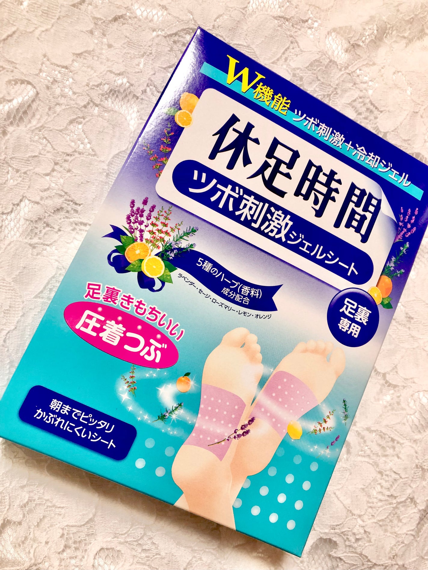 ツボ刺激ジェルシート/休足時間/レッグ・フットケアを使ったクチコミ(1枚目)