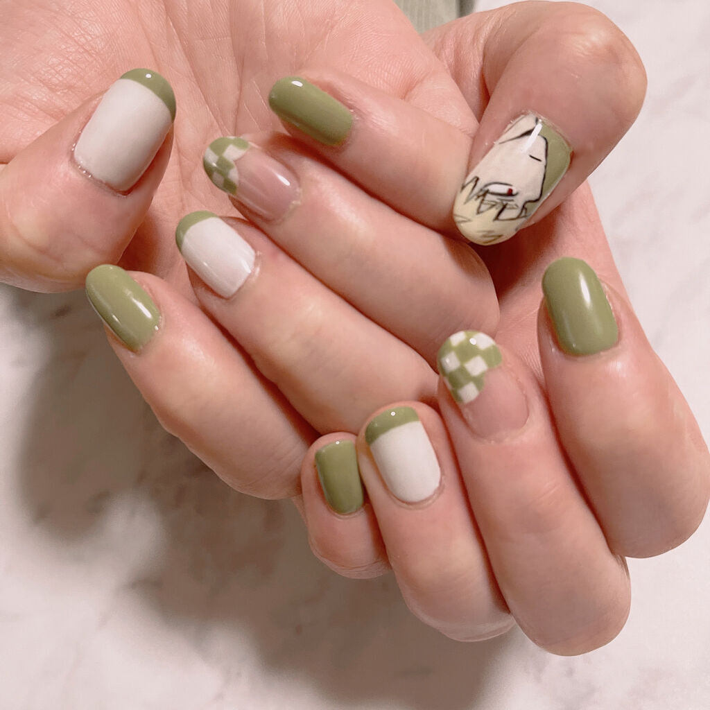 プチプライス  カラージェル C-208 アースグリーン/Petit Price/ジェルネイルを使ったクチコミ（2枚目）