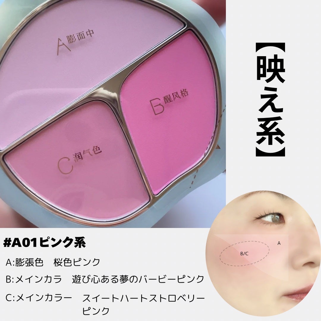 TIMAGE 3色チークパレット/TIMAGE/パウダーチークを使ったクチコミ(7枚目)