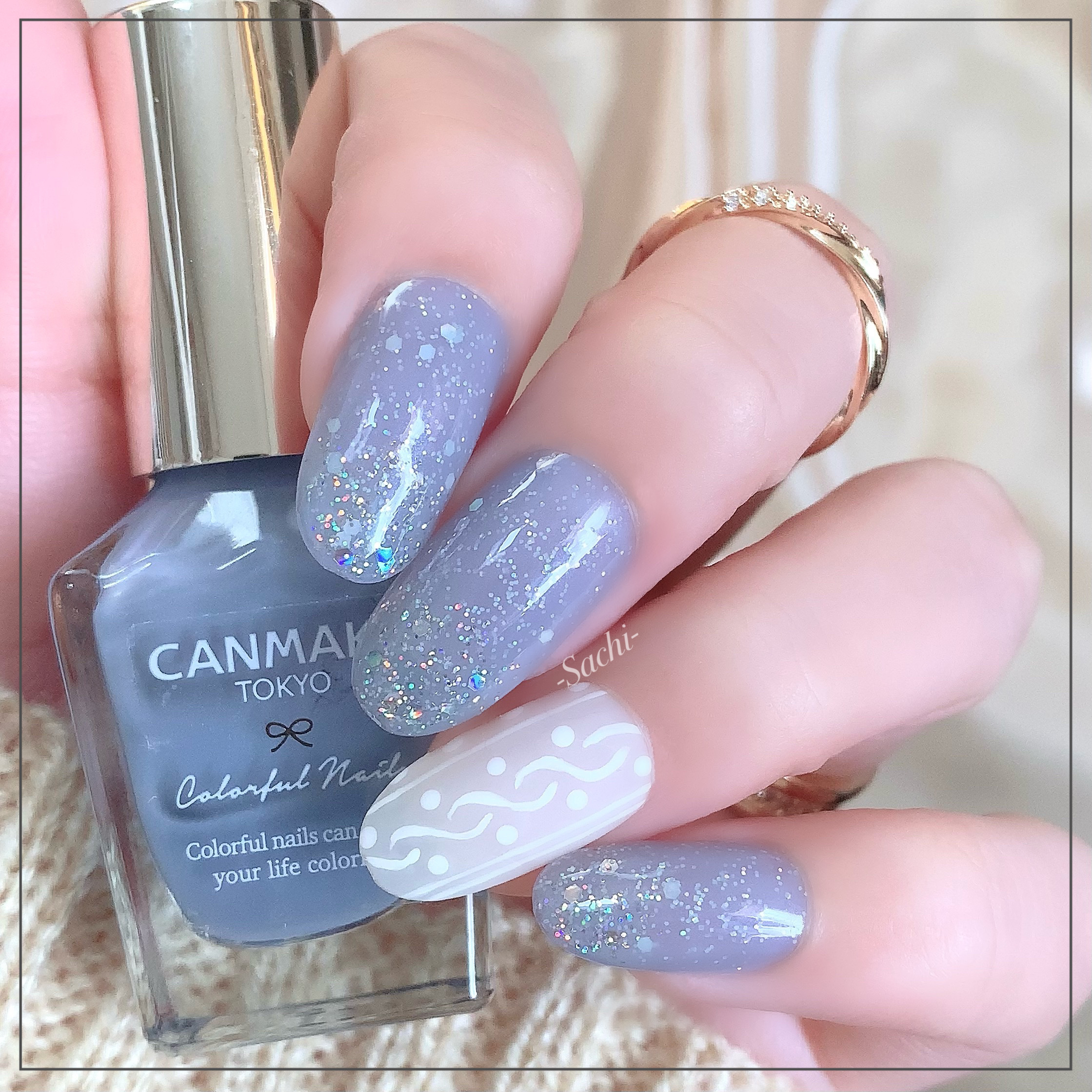 #セルフネイル,#ニットネイル,#冬ネイル,#シンプルネイル,#簡単ネイル,#プチプラネイルのネイルデザイン