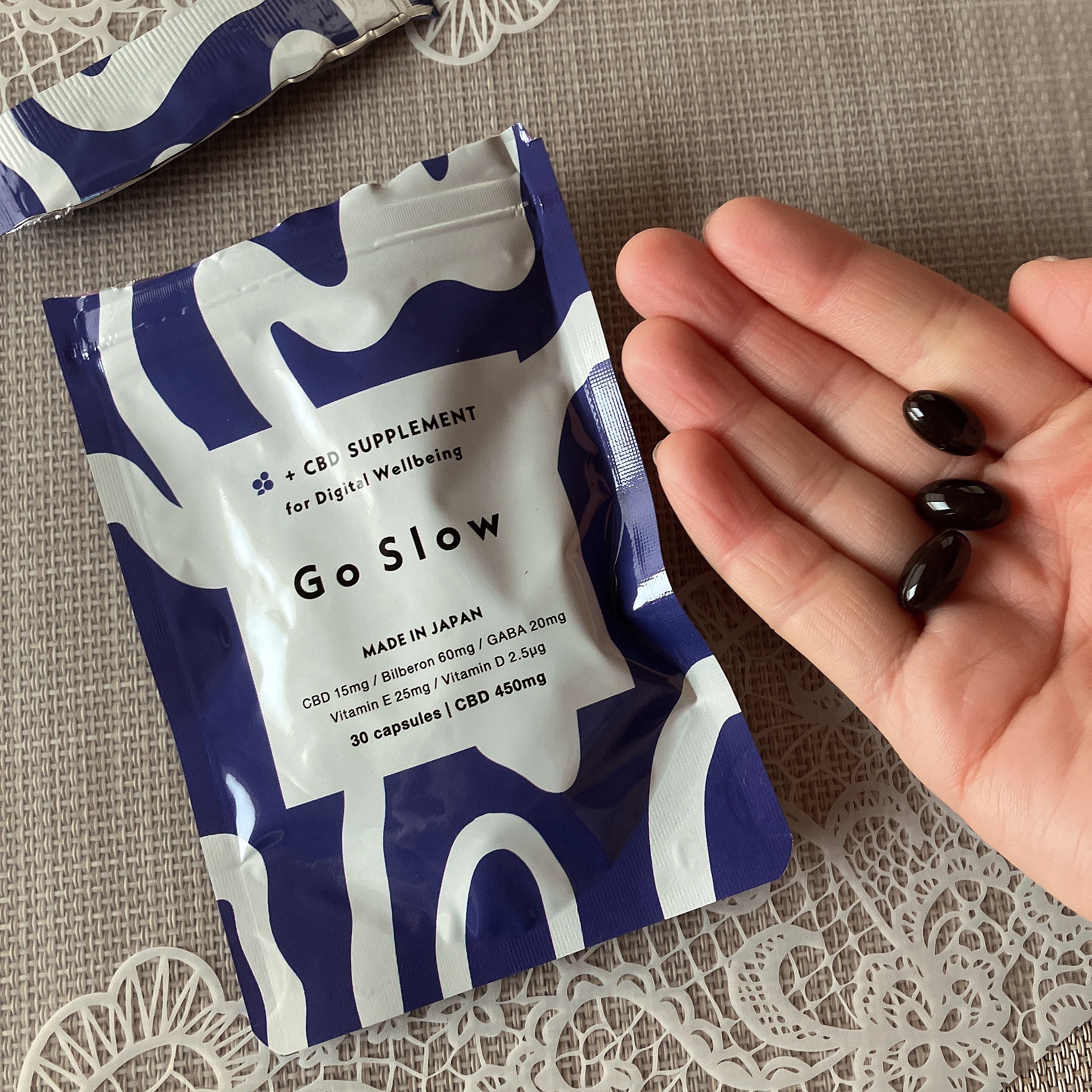CBDサプリメント for デジタルウェルビーイング/Go Slow/健康サプリメントを使ったクチコミ（2枚目）