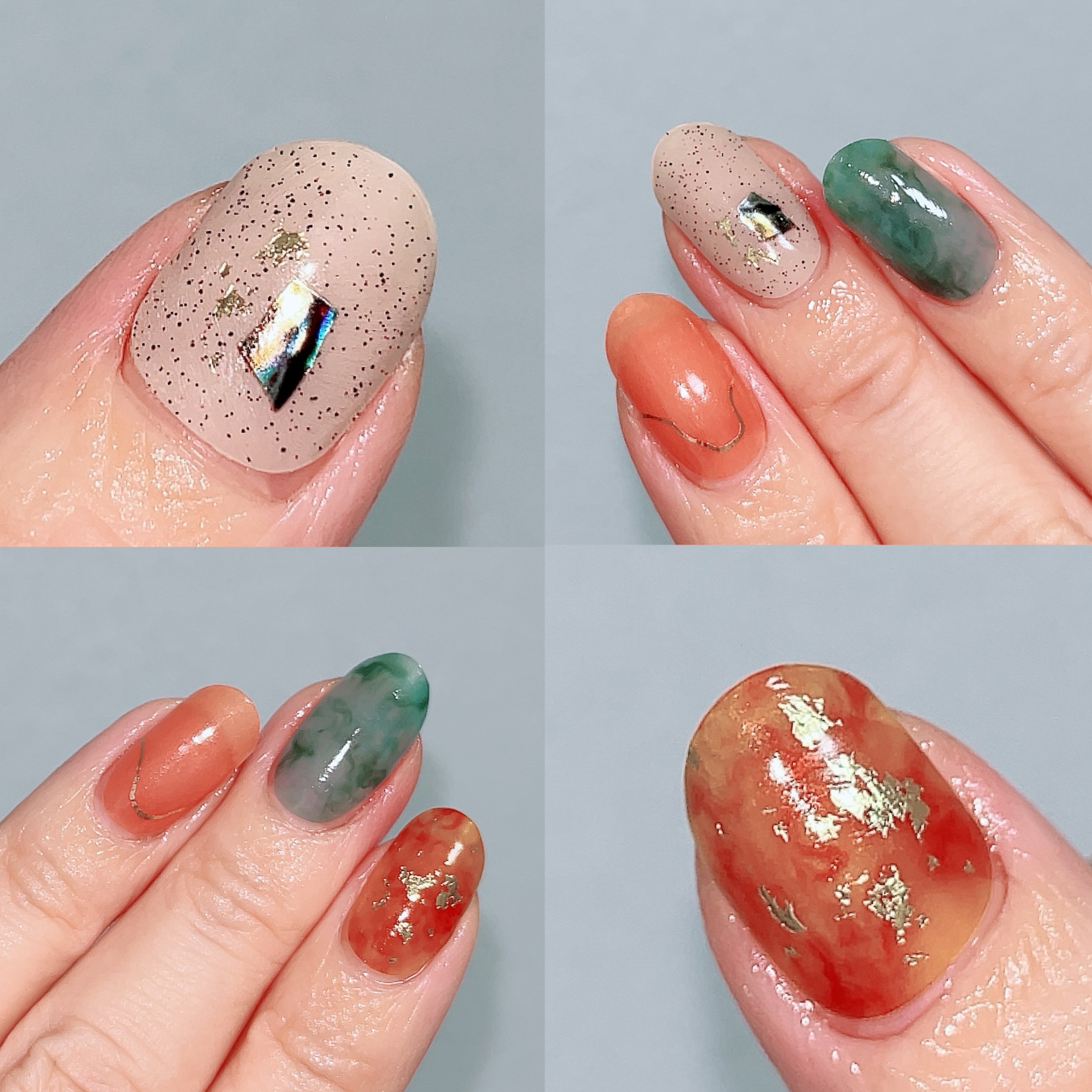 セミキュアジェルネイル（ハンド）/ohora/ネイルシールを使ったクチコミ（2枚目）