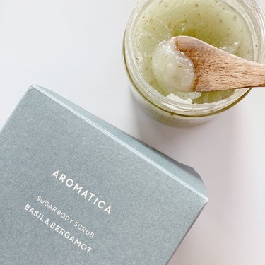 AROMATICA SUGAR BODY SCRUB 　BASIL&BERGAMOTのクチコミ「AROMATICAのSUGAR BODY SCRUB 　BASIL&BERGAMOTをお試しさ.....」（2枚目）