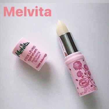 Melvita ネクターデローズ リップバームのクチコミ「• Melvita •
ネクターデローズリップバーム

特徴
BIO認証品
オーガニック成分4.....」（1枚目）