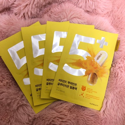 5番 白玉グルタチオンCふりかけマスク/numbuzin/シートマスク・パックを使ったクチコミ(1枚目)