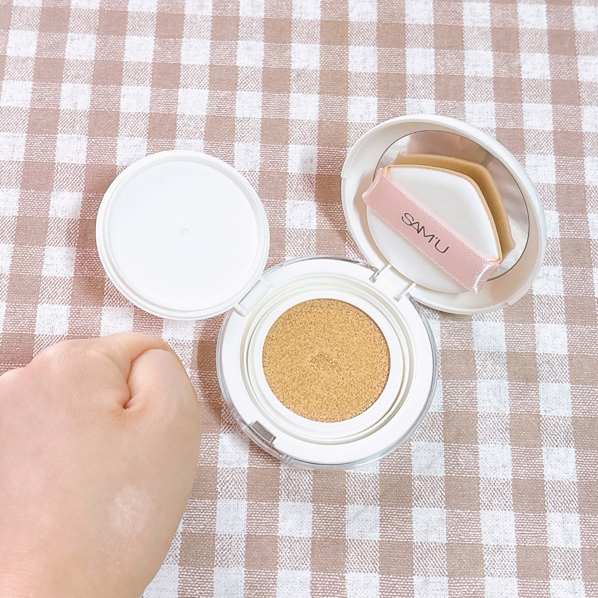 センシティブピュア＆ピュアクッション/SAM'U/クッションファンデーションを使ったクチコミ（2枚目）