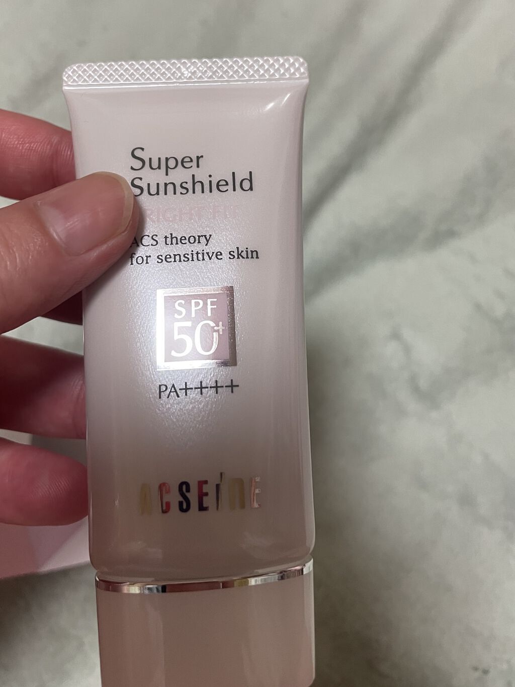 スーパーサンシールド ブライトフィット/ACSEINE/日焼け止めミルクを使ったクチコミ（3枚目）