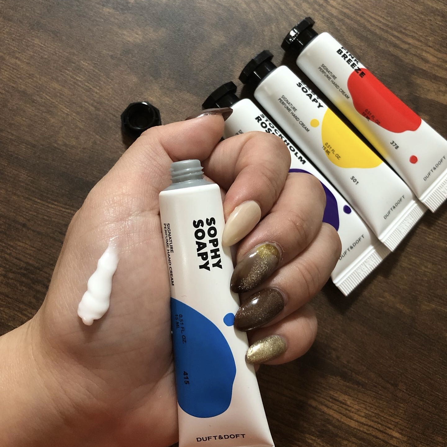 シグネチャーパフュームハンドクリームミニチュアギフトセット/DUFT&DOFT/ハンドクリームを使ったクチコミ（3枚目）