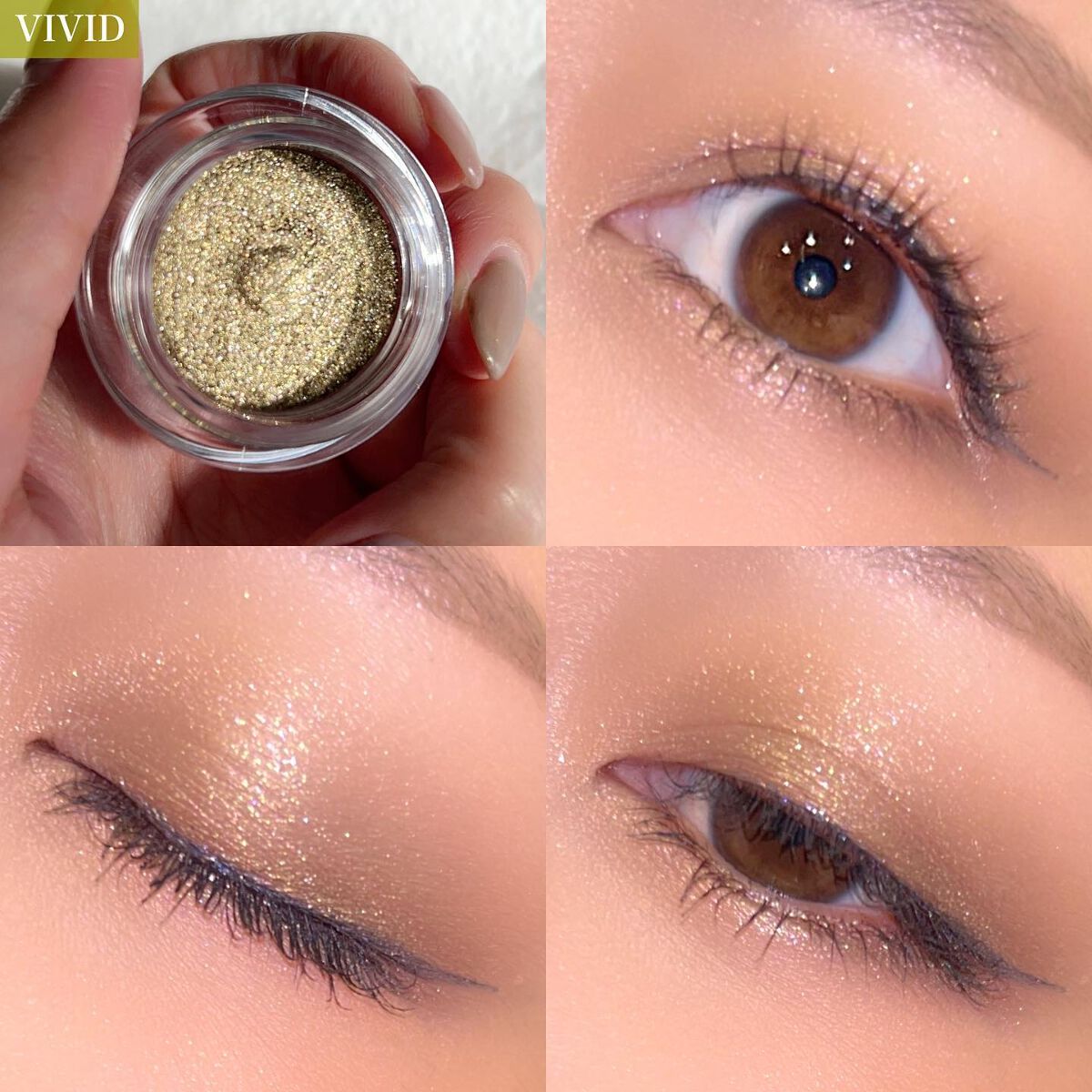 HOURGLASS Scattered Light Glitter Eyeshadow/HOURGLASS/ジェル・クリームアイシャドウを使ったクチコミ(8枚目)